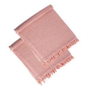 Kumasinova 50x60" Cotton Throw Blanket Set of 2,Decorative Fringe Blankets for Home Decor,Fall Throw Blanket for Couch&Bed - 1 of 4