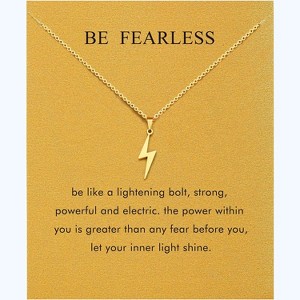 Inspirational Butterfly Compass Necklace Graduation Christmas Gift for Her Lightning Bolt - 1 of 4