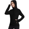 Women's Pullover Hoodie with Thumb Holes Long Sleeve Solid Zipper Tops for Women With Pocket - 4 of 4