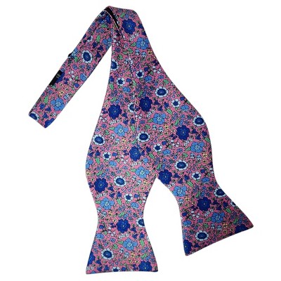 Men's Floral Printed 2.75" x 4.75" Adjustable 16" - 21" Self-Tie Bow Tie