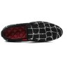 Santimon Men's Velvet Rhinestone Studded Loafers Slip On Wedding Party Shoes Black - 4 of 4