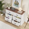 6-Drawer Dresser, Compact Bedroom Storage, Off-White & Brown - 3 of 4