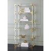 55 Downing Street Hanna 70 3/4" Clear Acrylic and Gold 6-Shelf Open Bookcase - 2 of 4