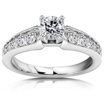 Pompeii3 3/4ct Diamond Engagement Ring 14K White Gold
