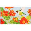 Olivia's Home Nasturtiums & Ruby Throat Doormat – 22" x 32" Indoor Floral Mat with Hummingbird Garden Design - 2 of 3