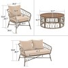 Sapphtopaz Patio Furniture Sets Wicker Patio Lounge Chairs with Cushions and Table for Backyard, Outdoor, Terrace - 4 of 4