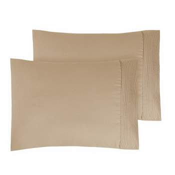 Southshore Fine Living, Vilano Collection Set of 2 Pleated Pillowcases Ultra-Soft Brushed microfiber
