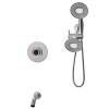5" Shower Tub Faucet Combo Kit Valve Included with Handheld Spray LED Nickel - EVERSTEIN - 4 of 4