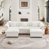 U Shaped Chaise Sectional Sofa,Modern Velvet Sectional Sofa With Soft Backrest And Seat Cushion,Sectional Sofa With Storage-Cuddlewood - 3 of 4