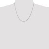 Black Bow Jewelry 1.5mm, 14k White Gold, Solid D/C Round Wheat Chain Necklace - 2 of 4