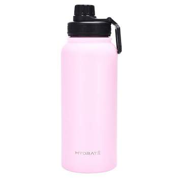 Hydrate 1L Insulated Stainless Steel Water Bottle, Pink