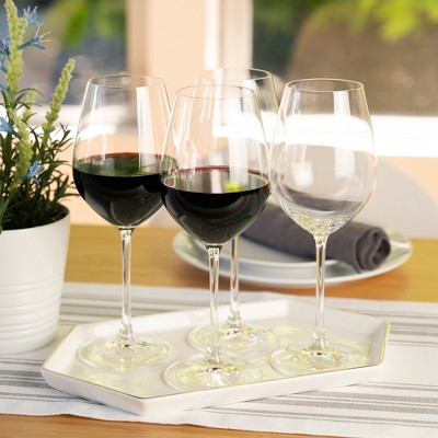19.4 oz European-Made Lead-Free Crystal Red Wine Glass Set