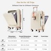 2pc/3pc/4pc ABS Hard Shell Luggage Sets, Front Opening Suitcase with USB Port, Cup Holder and Spinner Wheels 4W -ModernLuxe - 2 of 4