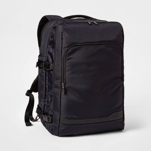 Signature Traveler Backpack Black - Open Story™ - image 1 of 4