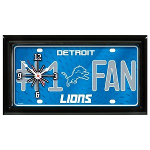 NFL Wall/Desk Analog Clock, #1 Fan with Team Logo - Detroit Lions - 1 of 2