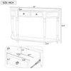 NicBex Console Table with 2 Drawers and 1 Open Bottom Storage Shelf,Stylish Entryway Table with Round Knobs,Modern Couch Table for Living Room - 3 of 4