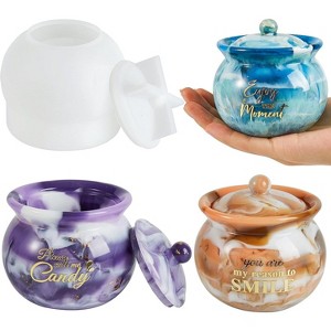 JDICTION Silicone Jar Molds With Lids - Epoxy Resin Casting, Candy Jewelry Storage, Home Decor & DIY Craft Supplies - 1 of 4