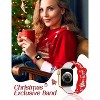 HTUTWOO Christmas Engraved Silicone Band Compatible with Apple Watch 38/40/41mm Two-Tone Santa Claus Sport Strap for iWatch Series, Red+White - 2 of 4