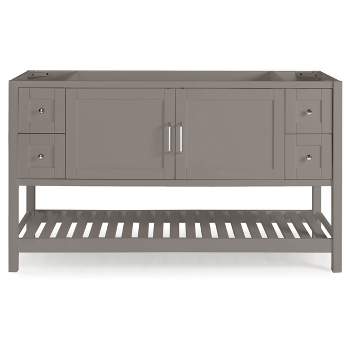 212 Main 834-314 Kleankin Pedestal Sink Storage Cabinet, Grey