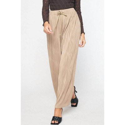 Women's Textured Wide Leg Pant - entro
