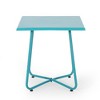 18inch Side Table, Small Coffee Square Table Terrace Wrought Iron Side Table With X-shape Base For Living Room Bedroom Dining Room Decoration - 4 of 4
