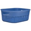 Life Story Lightweight Heavy Duty Storage Woven Basket 4 Quarts, Blue (14 Pack) - 2 of 4