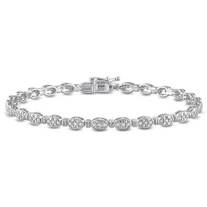 EVERLY JEWELRY | Sterling Silver 1/2 CT TDW Diamond Tennis Bracelet, 7.5 inch - 1 of 4