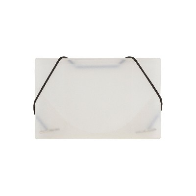 JAM Paper Plastic Business Card Holder Case Clear Frosted Sold Individually (3637141)