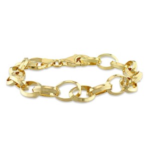 EVERLY JEWELRY | Silver Rolo Chain Bracelet, 7.5 in- Multiple Metal Color Option - 1 of 4