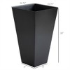 SKRAN Set of 3 Tall Planters with Drainage Hole,  Outdoor Flower Pots, Indoor Planters for Porch Patio and Deck - 3 of 4