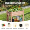 VEVOR Raised Garden Bed, 34 x 18 x 30 in Wooden Planter Box with Legs, for Growing Flowers/Vegetables/Herbs in Backyard/Garden/Patio, Burlywood - 3 of 4