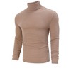 BLUEMING Men's Turtle Neck Sweater Tops Knitted Rib Textured Mens Basic Tops Lightweight Thermal Base Layer - 3 of 4