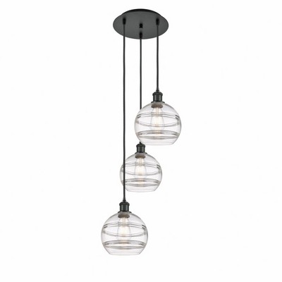 Rochester - 3 Light Cord Hung Multi Pendant In Industrial Style-30.38 Inches Tall and 14.5 Inches Wide