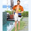 LA LEELA Men's Hawaiian Shirts Short Sleeve Button Down Shirt Mens Casual Shirts Vacation Tropical Beach Summer Party Shirts Funny - 3 of 4