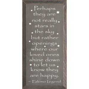 Slickblue Wood Memorial Sign – Loved Ones Watching From Stars Quote – Rustic Decor Accent – 9x18, Color Options - 1 of 3