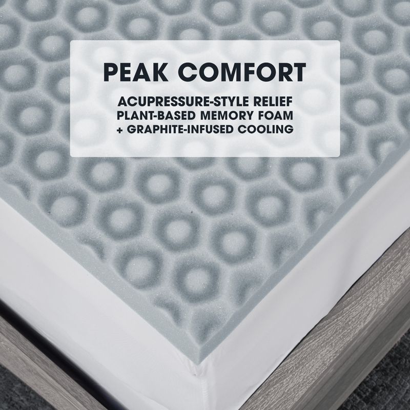 Dream Serenity Peak Comfort 2 inch Memory Foam Mattress Topper, 4 of 10