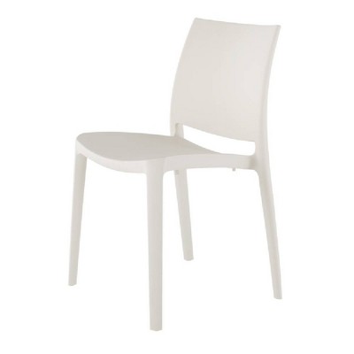 Sensilla Elegant White Stackable Indoor/Outdoor Dining Chair