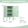 homfan Modern Metal End Side Table,Single Door Lockable Metal End Table with 2 Adjustable Shelf,Anti-Tilt Design,Multifunctional Home Cabinet - 2 of 4