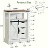 OKD Bathroom Floor Cabinets with Sliding Barn Door & 3 Drawers - 3 of 4