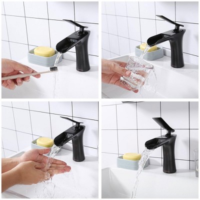 Oil Rubbed Bronze Waterfall Bathroom Faucet with Single Handle