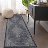 Vintage Rug Soft  Non Slip Carpet Low Pile Stain Resistant Floor Cover Oriental Accent  Rug for Living Room Bedroom Nursery,Blue/2'3"x7'3" - 3 of 4