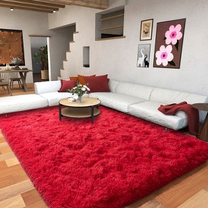 4x6ft Soft Fluffy Area Rug, Non-Slip Shag Carpet for Bedroom, Plush Living Room Rug for Home Dorm Decor - 1 of 4