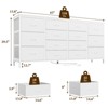 63" W White Dresser TV Stand for 65 70 75 Inch TV, 14 Drawer for Bedroom - 2 of 4