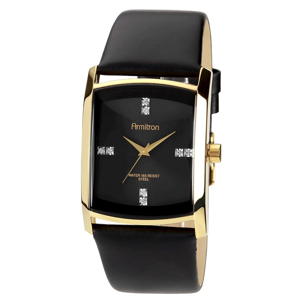 UPC 086702456680 product image for Armitron Men's Dress Wristwatch Leather - Black | upcitemdb.com