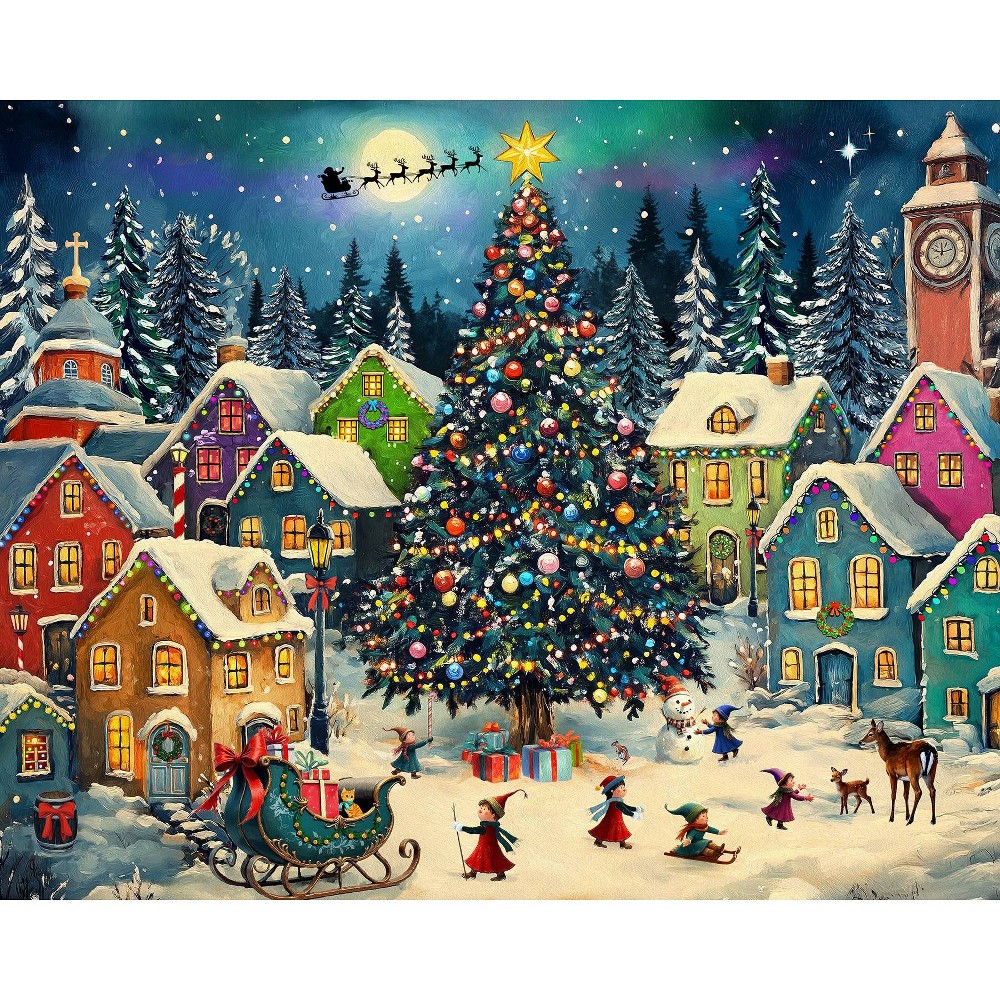 Photos - Jigsaw Puzzle / Mosaic Springbok Festive Christmas Village 500pc Jigsaw Puzzle 