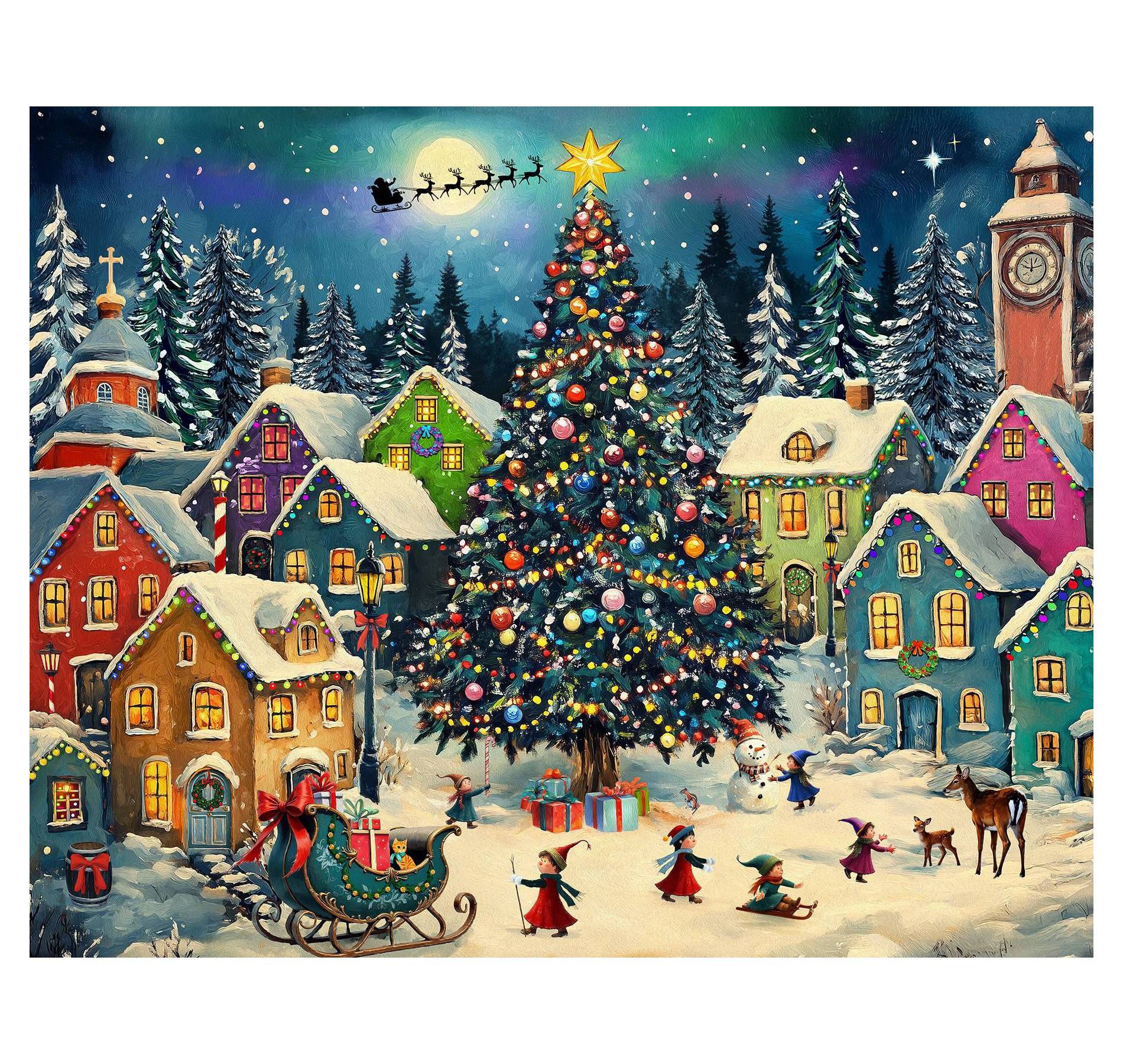 Springbok Festive Christmas Village 500pc Jigsaw Puzzle