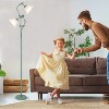 KTMBDW Green Floor Lamp, Unique Cute Flower Standing Lamps with 2 Bulbs, Mid Century Modern Floor Lamp for Living Room Bedroom Home Decor - 2 of 4