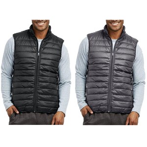 Galaxy Playertees Men's Modern Fit  Packable Midweight Puffer Vest-2 Pack - 1 of 1