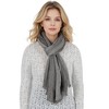Anna-Kaci Vintage Textured Striped Scarf Lightweight Fringed Soft Warm Wrap Shawls for Women - 3 of 4