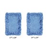 Shaggy Border Collection 2-Piece Bath Rug Set 100% Cotton Tufted Weave Ruffle Border Pattern Bathroom Rug for Machine Washable Bathmat - 2 of 4